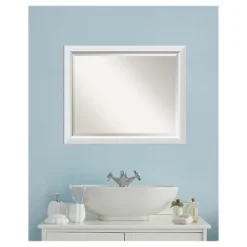 32" X 26" Blanco Wood Framed Bathroom Vanity Wall Mirror White - Amanti Art 4 32" X 26" Blanco Wood Framed Bathroom Vanity Wall Mirror White - Amanti Art -Bathroom Products Store GUEST 5dd712f0 ccb7 4215 987f b240def85434