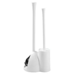 Una Slim Toilet Bowl Brush And Holder Set White - IDESIGN
