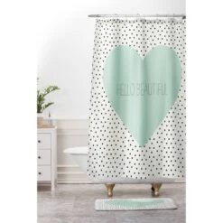 Allyson Johnson Hello Beautiful Heart Cushion Bath Mat Mint - Deny Designs -Bathroom Products Store GUEST 5eb5a0fe 24dc 4299 977f 8384650b767c