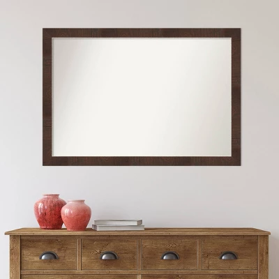 39" x 27" Non-Beveled Wildwood Brown Narrow Bathroom Wall Mirror - Amanti Art 39" X 27" Non-Beveled Wildwood Brown Narrow Bathroom Wall Mirror - Amanti Art -Bathroom Products Store GUEST 6140e50d 06c4 4c92 851d d2628f38ce8f