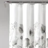 72"x72" Zuri Flora Shower Curtain Light Gray - Lush Décor