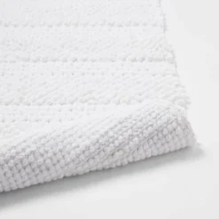 20"x32" Knit Striped Chenille Bath Rug Fringe White - Threshold™ 4 20"x32" Knit Striped Chenille Bath Rug Fringe White - Threshold™ -Bathroom Products Store GUEST 6239af6f a180 4d02 b1e9 c8e4e3c6d71f