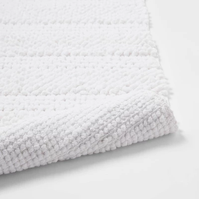 20"x32" Knit Striped Chenille Bath Rug Fringe White - Threshold™ 20"x32" Knit Striped Chenille Bath Rug Fringe White - Threshold™ -Bathroom Products Store GUEST 6239af6f a180 4d02 b1e9 c8e4e3c6d71f