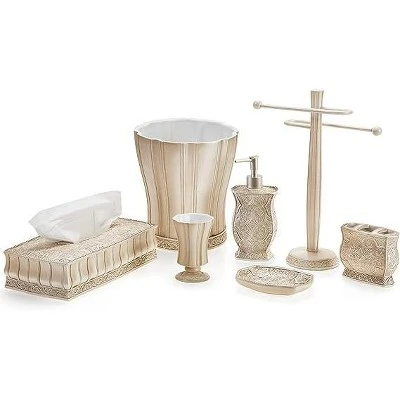 Creative Scents Beige Victoria Bathroom Accessories Set Creative Scents Beige Victoria Bathroom Accessories Set -Bathroom Products Store GUEST 628983f4 561e 4be2 a996 9abb0622e9f5