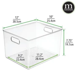 MDesign Plastic Bathroom Storage Bin Tote With Handles -Bathroom Products Store GUEST 62dd54ca 384c 45f9 a898 6684aa212014