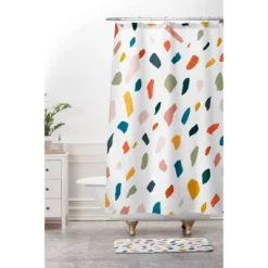 83 Oranges Terrazzo Love Shower Curtain - Deny Designs -Bathroom Products Store GUEST 63085952 6c77 4c56 b0c8 e0ea3b09dee3
