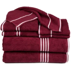 8pc Striped Bath Towel Set - Yorkshire Home -Bathroom Products Store GUEST 6381ff4e c77e 43bd 9044 01b6331041c4