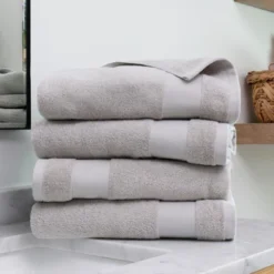 Set Of 4 Bath Towels, 100% Super Plush Premium Cotton - Becky Cameron 14 Set Of 4 Bath Towels, 100% Super Plush Premium Cotton - Becky Cameron -Bathroom Products Store GUEST 64c924e5 cb28 4d96 ad6f be910085d244