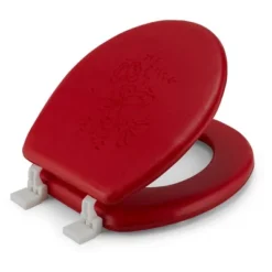 J&V Textiles Embroidered Soft Round Toilet Seat With Easy Clean & Change Hinge, Padded -Bathroom Products Store GUEST 65604ccc 1440 4556 b3bb f38eb9d0d71d