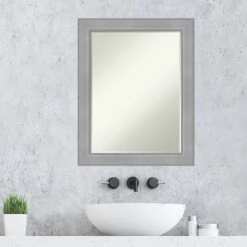 Amanti Art Vista Brushed Nickel Petite Bevel Bathroom Wall Mirror 28.25 X 22.25 In. 7 Amanti Art Vista Brushed Nickel Petite Bevel Bathroom Wall Mirror 28.25 X 22.25 In. -Bathroom Products Store GUEST 68651d31 dc64 4794 b72a f6e99cbea5f4