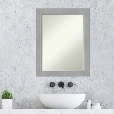 Amanti Art Vista Brushed Nickel Petite Bevel Bathroom Wall Mirror 28.25 x 22.25 in. Amanti Art Vista Brushed Nickel Petite Bevel Bathroom Wall Mirror 28.25 X 22.25 In. -Bathroom Products Store GUEST 68651d31 dc64 4794 b72a f6e99cbea5f4