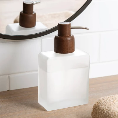 Frosty Glass Lotion Pump White - Allure Home Creations Frosty Glass Lotion Pump White - Allure Home Creations -Bathroom Products Store GUEST 695042a5 7f95 4552 b5c7 3b9643e75dfc