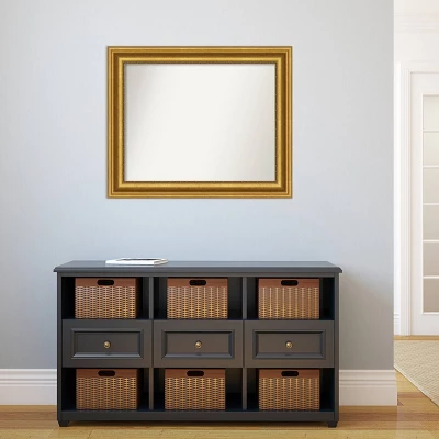 34" x 28" Non-Beveled Parlor Bathroom Wall Mirror Gold - Amanti Art 34" X 28" Non-Beveled Parlor Bathroom Wall Mirror Gold - Amanti Art -Bathroom Products Store GUEST 698d4be6 5002 4bae ace8 c02fa79e129d