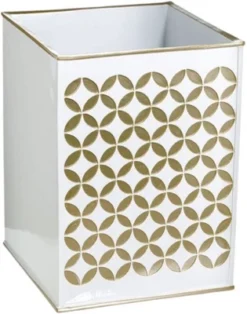 Creative Scents Diamond Lattice White And Gold Wastebasket 5 Creative Scents Diamond Lattice White And Gold Wastebasket -Bathroom Products Store GUEST 69e710c9 c06d 4601 9f34 b0363239a9b3