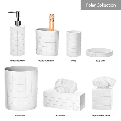 Creative Scents Polar White 3 Pcs Bathroom Set - Features: Soap Dispenser, Toothbrush Holder, and Soap Dish Creative Scents Polar White 3 Pcs Bathroom Set - Features: Soap Dispenser, Toothbrush Holder, And Soap Dish -Bathroom Products Store GUEST 69f18bf1 d076 4dbd a507 a4f9e92e5b88