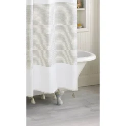 Striped Panama Shower Curtain Taupe - Peri Home -Bathroom Products Store GUEST 6a2702d4 3938 4c28 a4ac 3e8492fddde0