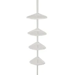 J&V TEXTILES Rustproof Shower Caddy Corner For Bathroom,Bathtub Storage Organizer For Shampoo Accessories,3 Or 4 Tier Adjustable Shelves With Tension Pole,Up To 8 Feet -Bathroom Products Store GUEST 6b566efc f507 4d7a 9a5a 66f36163a59a