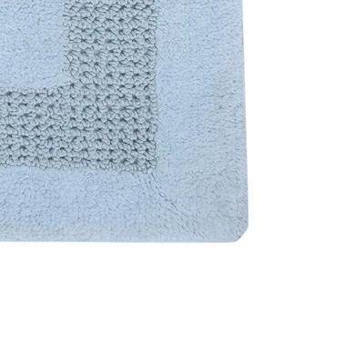 Skid Resistant Functional Bath Rug 21" X 34" Light Blue By Perthshire Platinum Collection