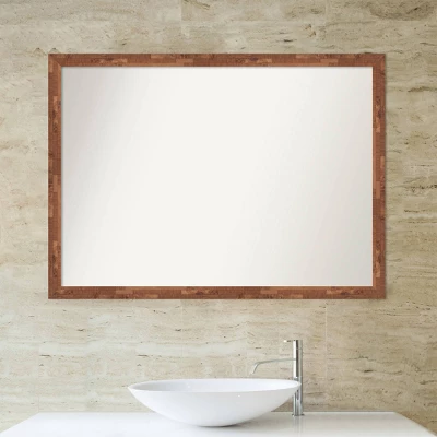 41" x 30" Non-Beveled Fresco Wood Bathroom Wall Mirror Light Pecan Brown - Amanti Art 41" X 30" Non-Beveled Fresco Wood Bathroom Wall Mirror Light Pecan Brown - Amanti Art -Bathroom Products Store GUEST 6e57124b 055d 4ff7 b412 cdf78b4f4805