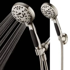 High Pressure 6 Setting Luxury Handheld Shower Head With Extra Wall Bracket Nickel - Aquabar 7 High Pressure 6 Setting Luxury Handheld Shower Head With Extra Wall Bracket Nickel - Aquabar -Bathroom Products Store GUEST 715d3f9f c3d0 435a a355 76a0c7e6a150