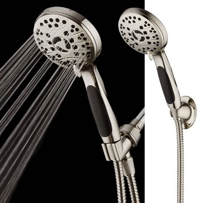 High Pressure 6 Setting Luxury Handheld Shower Head with Extra Wall Bracket Nickel - Aquabar High Pressure 6 Setting Luxury Handheld Shower Head With Extra Wall Bracket Nickel - Aquabar -Bathroom Products Store GUEST 715d3f9f c3d0 435a a355 76a0c7e6a150
