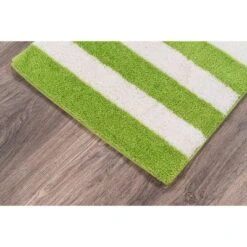 2pc Striped Washable Bathroom Rug Set Lime Green/White - Garland Rug -Bathroom Products Store GUEST 720aca7b 9a08 49dd b012 98aa172053d2