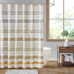72"x72" Striped Cody Cotton Shower Curtain With Tassel - Ink+Ivy -Bathroom Products Store GUEST 734413c2 30f9 41e2 9372 0b65fa9b7340
