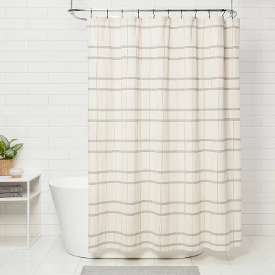 Woven Modern Plaid Shower Curtain Ivory - Threshold™ Woven Modern Plaid Shower Curtain Ivory - Threshold™ -Bathroom Products Store GUEST 734842f1 4006 46d5 bad9 1f2a31d9cc4d