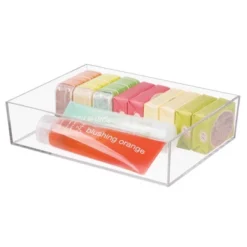 MDesign Plastic Bathroom Vanity Storage Organizer Tray Holder - Clear -Bathroom Products Store GUEST 740487ce f3fe 4137 8404 40455c8fba44