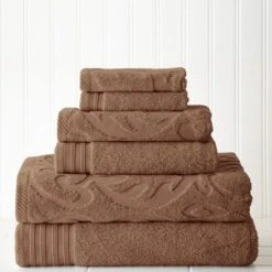 Modern Threads 6 Piece Jacquard Medallion Swirl Towel Set. -Bathroom Products Store GUEST 74554e16 cc94 4733 9397 0354c5ef91a8