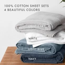 Set Of 4 Bath Towels, 100% Super Plush Premium Cotton - Becky Cameron 12 Set Of 4 Bath Towels, 100% Super Plush Premium Cotton - Becky Cameron -Bathroom Products Store GUEST 74627578 8fd9 4a0e 864e 1e5f97674f19