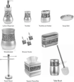 Creative Scents Brushed Nickel 6 Piece Bathroom Accessories Set 5 Creative Scents Brushed Nickel 6 Piece Bathroom Accessories Set -Bathroom Products Store GUEST 7700725d e4d5 4e8d 9f85 5fa17af14297