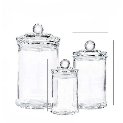 Whole Housewares Bathroom Canisters - Storage Container Jars - Set of 3 Whole Housewares Bathroom Canisters - Storage Container Jars - Set Of 3 -Bathroom Products Store GUEST 784ec937 45ea 450d b3e6 5b7f6509eb86