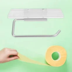 Unique Bargains Wall Mount Aluminum Acrylic Bathroom Toilet Paper Holder Silver Tone Clear 1 Pcs -Bathroom Products Store GUEST 7888d8b8 52a0 4aaf 8400 a6c90a61c738