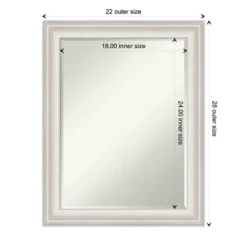 Amanti Art Trio White Wash Silver Petite Bevel Bathroom Wall Mirror 28.5 X 22.5 In. -Bathroom Products Store GUEST 7898afed 1481 47e2 859c b7bcae42f35a