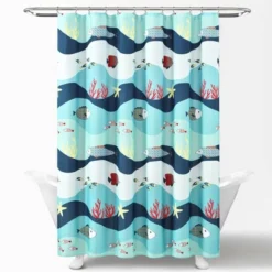 72"x72" Kids' Sea Life Shower Curtain Blue - Lush Décor 5 72"x72" Kids' Sea Life Shower Curtain Blue - Lush Décor -Bathroom Products Store GUEST 79567983 9c4e 4867 98c9 8e107f07202d