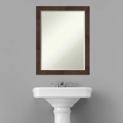 Amanti Art Wildwood Brown Narrow Petite Bevel Bathroom Wall Mirror 27.25 x 21.25 in. Amanti Art Wildwood Brown Narrow Petite Bevel Bathroom Wall Mirror 27.25 X 21.25 In. -Bathroom Products Store GUEST 7a533107 483d 4914 86fb 6c8e916f7d1c