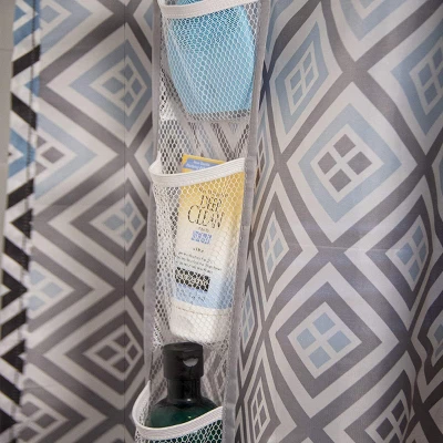 Grand Fusion - Hanging Shower Caddy 2 pk - Hanging Fabric Shower Caddy Mesh Design attaches to shower rod via grommets or hook and loop straps. Holds Shampoo, Body Wash, Razors, Poufs Grand Fusion - Hanging Shower Caddy 2 Pk - Hanging Fabric Shower Caddy Mesh Design Attaches To Shower Rod Via Grommets Or Hook And Loop Straps. Holds Shampoo, Body Wash, Razors, Poufs -Bathroom Products Store GUEST 7ad5a601 79ad 496e 9c8d 9c01d7b39fc0