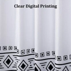 Trinity Geometric Boho Tassel Fabric Shower Curtain For Bathroom -Bathroom Products Store GUEST 7cbc915a 45f9 44c5 b045 957f03cdc0fd