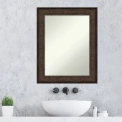 24" X 30" Non-Beveled Ridge Bronze Bathroom Wall Mirror - Amanti Art -Bathroom Products Store GUEST 7d4dfb18 9eec 42ff b8b1 04908f0a81df