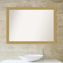 42" X 31" Non-Beveled Grace Bathroom Wall Mirror Brushed Gold - Amanti Art 6 42" X 31" Non-Beveled Grace Bathroom Wall Mirror Brushed Gold - Amanti Art -Bathroom Products Store GUEST 80b39aad f59e 4ee1 9af5 9fd910681c7c