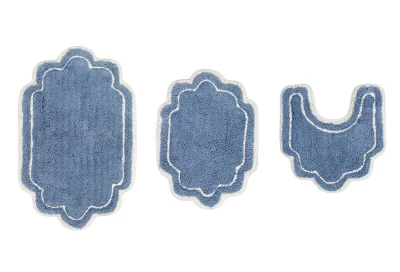 Allure Collection Cotton Tufted Bath Rug Set Set Of 3 - Home Weavers