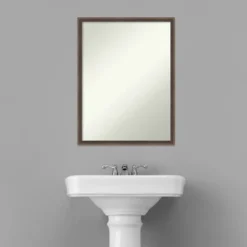19" X 25" Non-Beveled Hardwood Wedge Wood Bathroom Wall Mirror Mocha Brown - Amanti Art 8 19" X 25" Non-Beveled Hardwood Wedge Wood Bathroom Wall Mirror Mocha Brown - Amanti Art -Bathroom Products Store GUEST 80fe4586 c25d 45c2 b408 0036043a8254