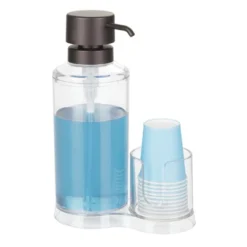 MDesign Modern Plastic Mouthwash Pump Caddy And Disposable Cup Holder 6 MDesign Modern Plastic Mouthwash Pump Caddy And Disposable Cup Holder -Bathroom Products Store GUEST 81189e34 c273 4231 8d8b 62d60f5fe355
