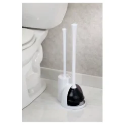 Una Slim Toilet Bowl Brush And Holder Set White - IDESIGN -Bathroom Products Store GUEST 817ebd18 7853 47f7 a44b 544a92f6b6c5