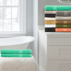 Eco-Friendly Absorbent 2-Piece Bath Sheet Towel Set By Blue Nile Mills -Bathroom Products Store GUEST 82cf7ff8 384c 40b3 83d8 a71b619973d5