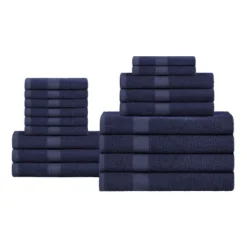Eco-Friendly Absorbent Assorted 18-Piece Towel Set By Blue Nile Mills -Bathroom Products Store GUEST 8715a80d ec3c 4eb4 8c4a e4028195f27a