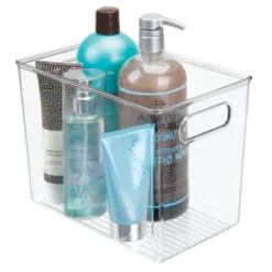 MDesign Plastic Bathroom Storage Bin Tote With Handles -Bathroom Products Store GUEST 896e9fa3 8f9f 48ff 9446 cb643c9456dd
