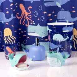 3pc Whales Bathroom Accessories Set - Allure Home Creations -Bathroom Products Store GUEST 8a3e78c3 9641 45e0 9560 dbbd65b30811