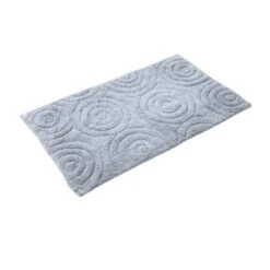 Knightsbridge Beautiful Circle Design Premium Quality Year Round Cotton With Non-Skid Back Bath Rug Silver -Bathroom Products Store GUEST 8aa88a36 cd36 4af8 ba80 299661be4b16